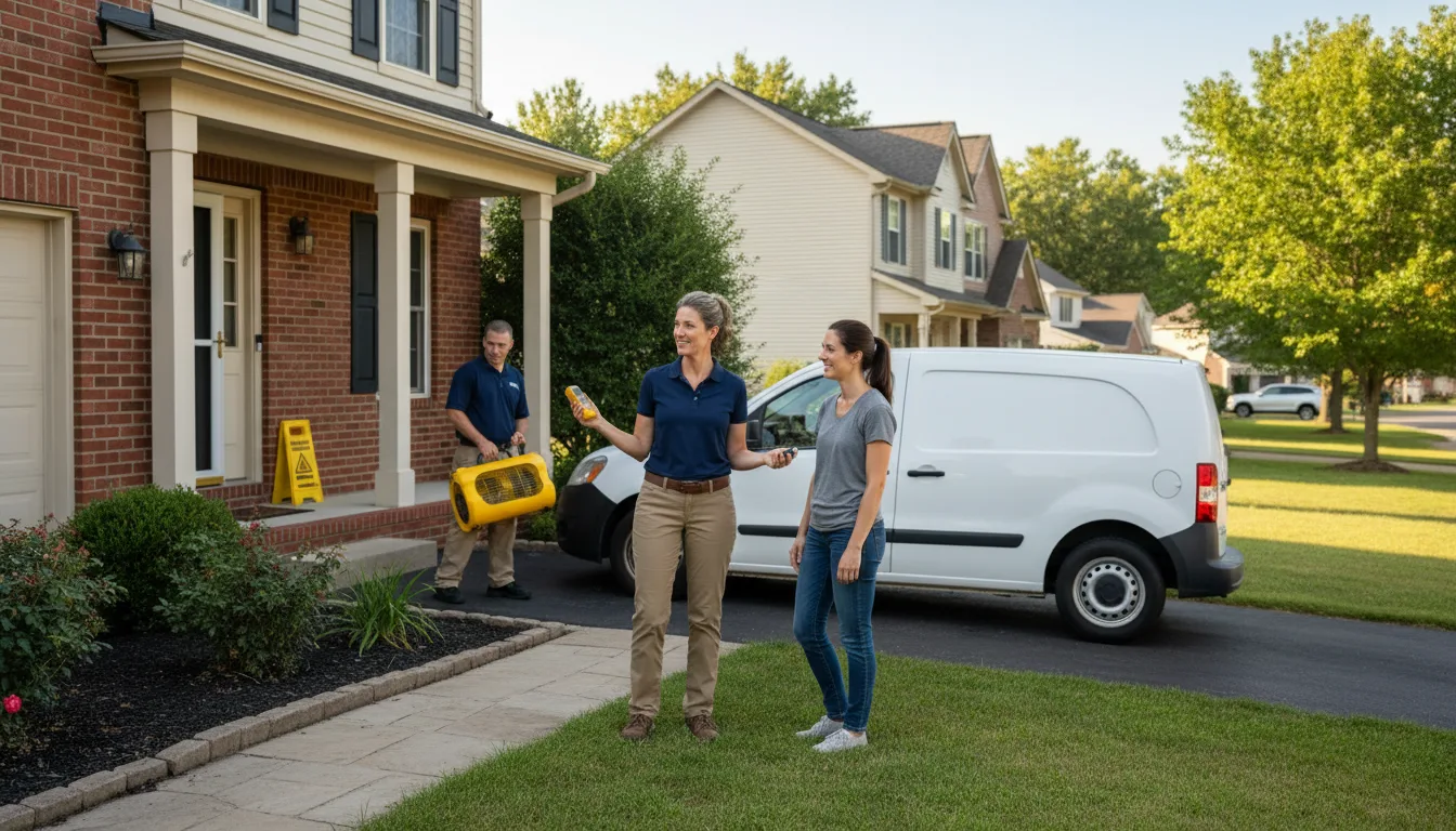 Residential water damage restoration in Ether, NC